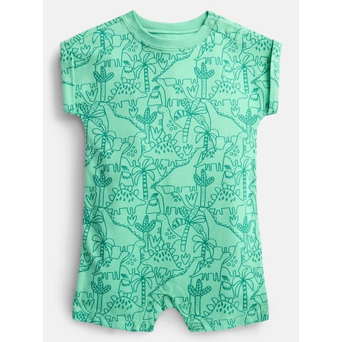 Wonder Nation Baby Boys Printed Jersey Romper, Sizes 0M-24M