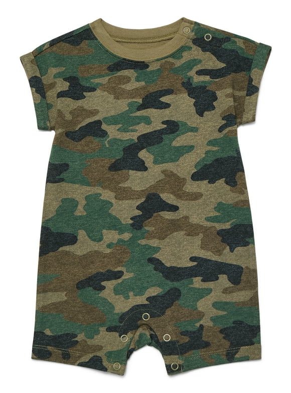 Baby Boys Printed Jersey Romper, Sizes 0M-24M