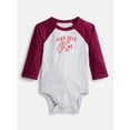 thumbnail image 1 of Wonder Nation Baby Boys' Graphic Cotton Bodysuit with Long Raglan Sleeves, Sizes 0M-24M, 1 of 3