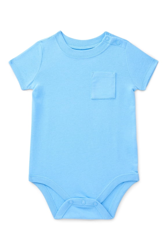 Baby Boys Pocket Bodysuit with Short Sleeves, Sizes 0M-24M