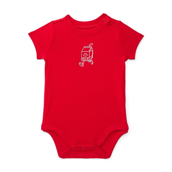 Wonder Nation Baby Boys Graphic Print Bodysuit with Short Sleeves, Sizes 0M-24M