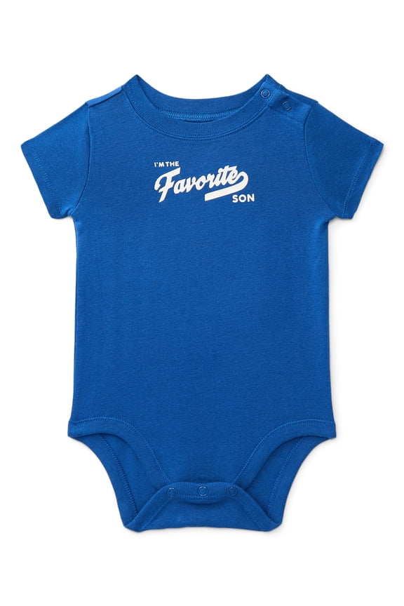 Baby Boys Graphic Print Bodysuit with Short Sleeves, Sizes 0M-24M