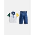 thumbnail image 1 of Wonder Nation Baby Boys Polo Shirt and Pants Set, 2-Piece, Sizes 0/3M-24M, 1 of 5