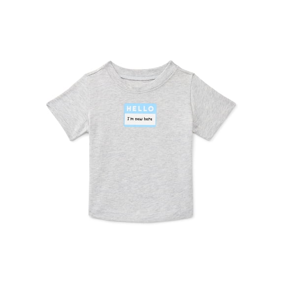 Wonder Nation Baby Graphic Short-Sleeve Tees — 7-Piece Bulk Bundle, Assorted Sizes