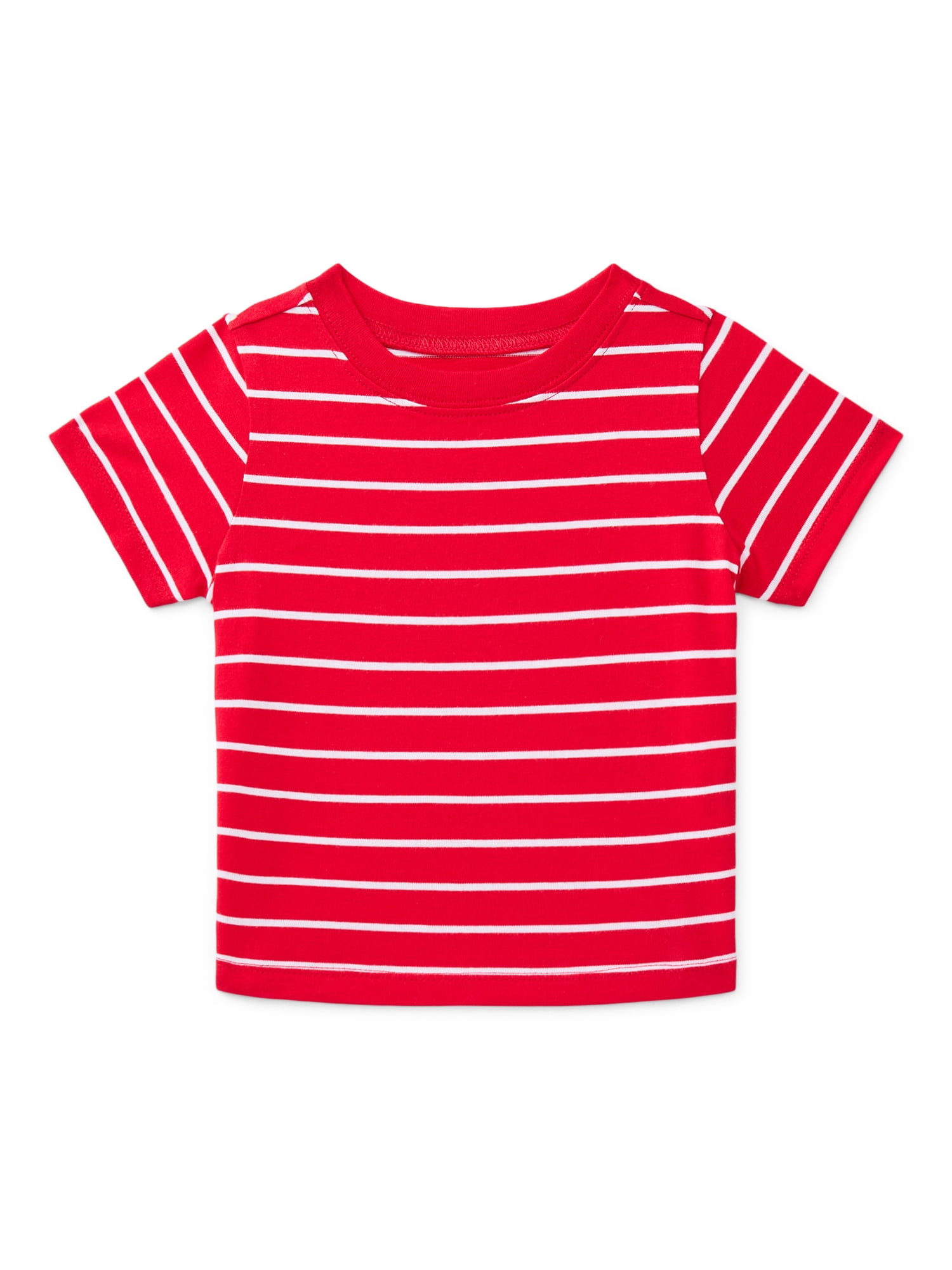 Wonder Nation Baby Boy Short Sleeve Striped T-Shirt, Sizes 0-24 Months