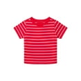 thumbnail image 1 of Wonder Nation Baby Boy Short Sleeve Striped T-Shirt, Sizes 0-24 Months, 1 of 3