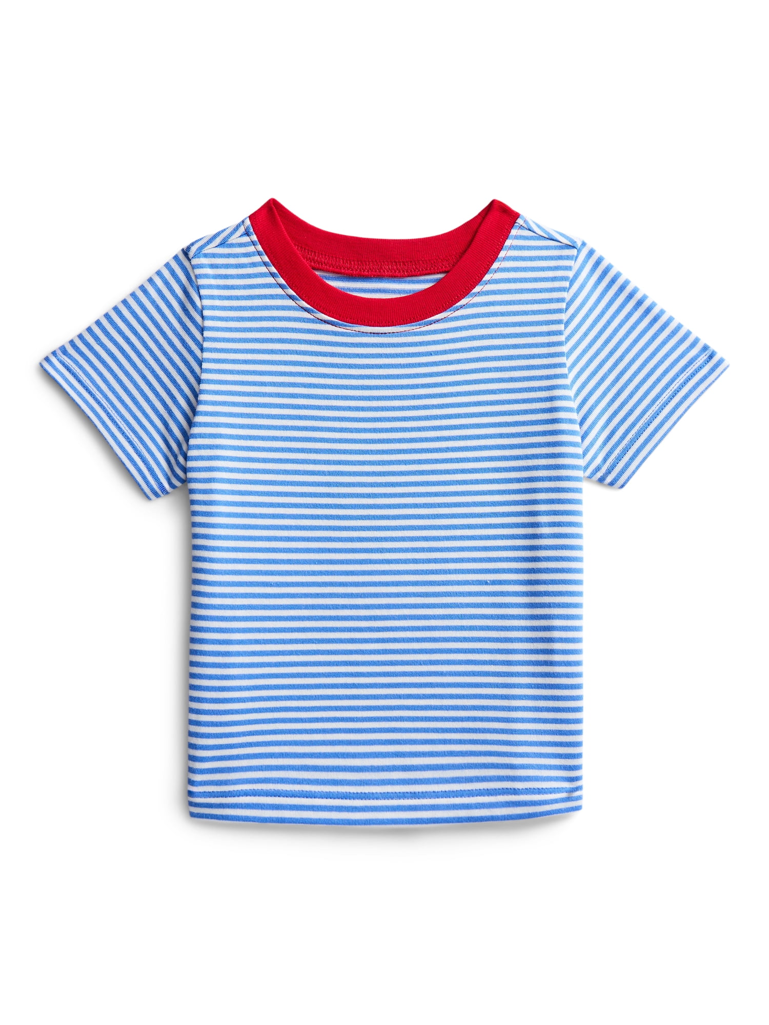 Wonder Nation Baby Boys Striped Tee with Short Sleeves, Sizes 0-24 Months