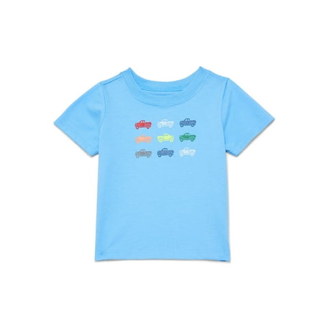 Wonder Nation Baby Boy Short Sleeve Graphic T-Shirt, Sizes 0-24 Months