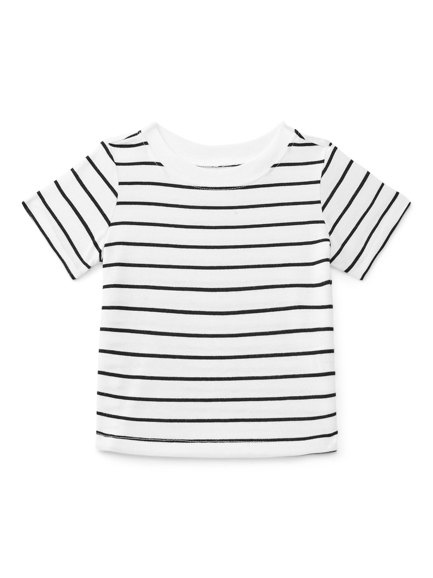 Wonder Nation Baby Boy Short Sleeve Striped T-Shirt, Sizes 0-24 Months