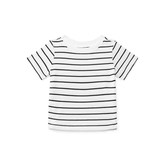 Wonder Nation Baby Boy Short Sleeve Striped T-Shirt, Sizes 0-24 Months