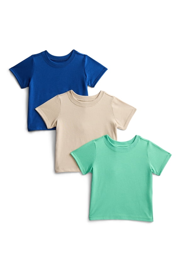 Baby Boys Tee with Short Sleeves, 3-Pack, Sizes 0-24M