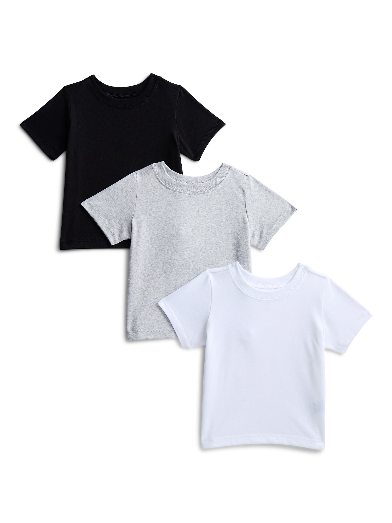 Wonder Nation Baby Boys Tee with Short Sleeves, 3-Pack, Sizes 0-24M