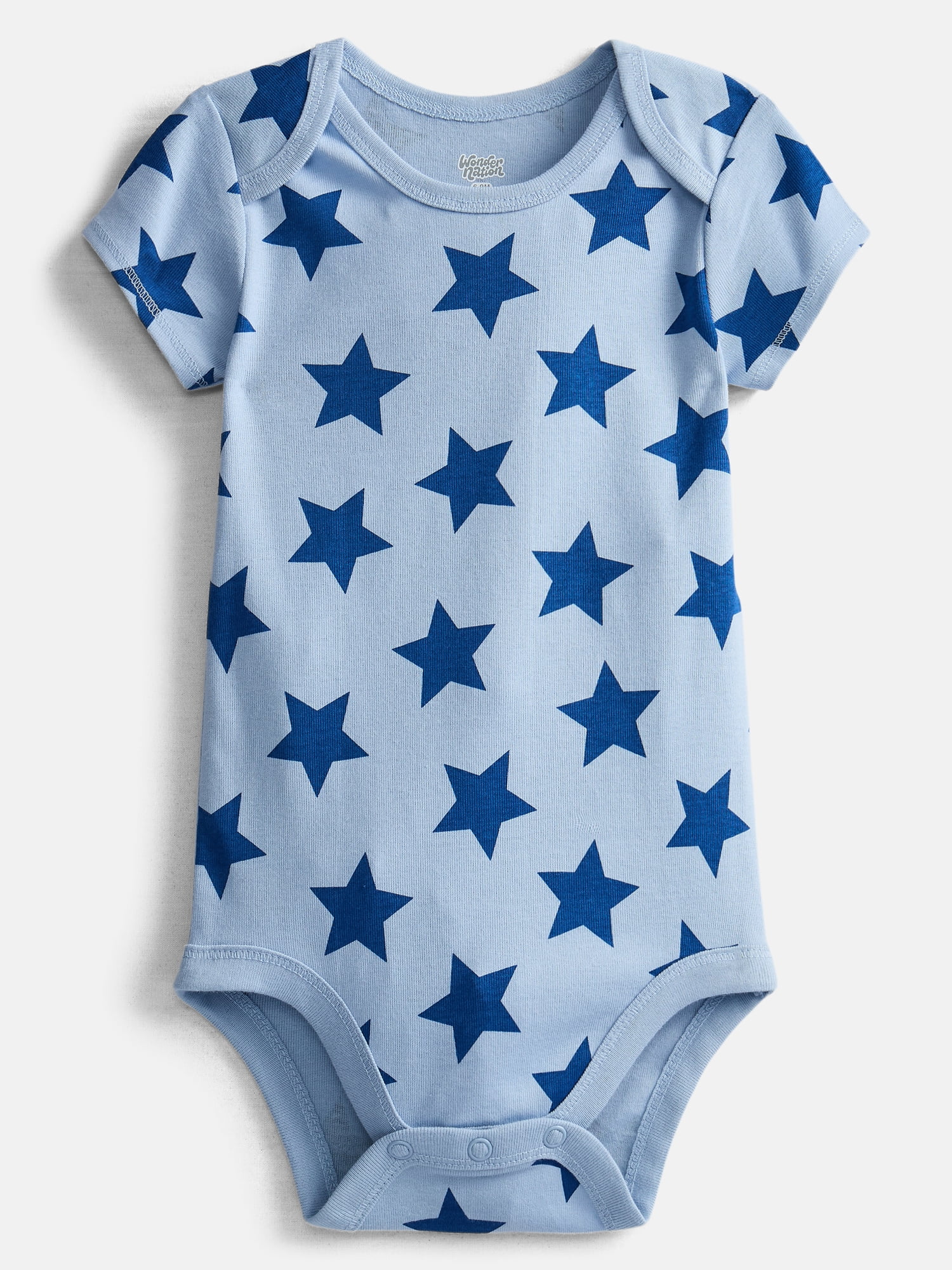 Wonder Nation Baby Boys' Graphic Cotton Bodysuit with Short Sleeves, Sizes 0M-24M