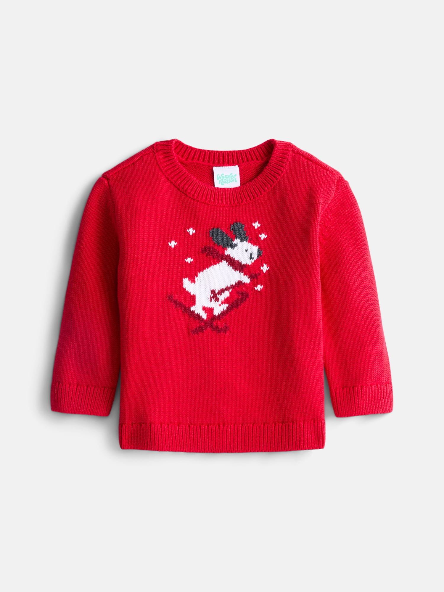 Wonder Nation Baby Boys Crewneck Sweater with Long Sleeves, Sizes 0-24M