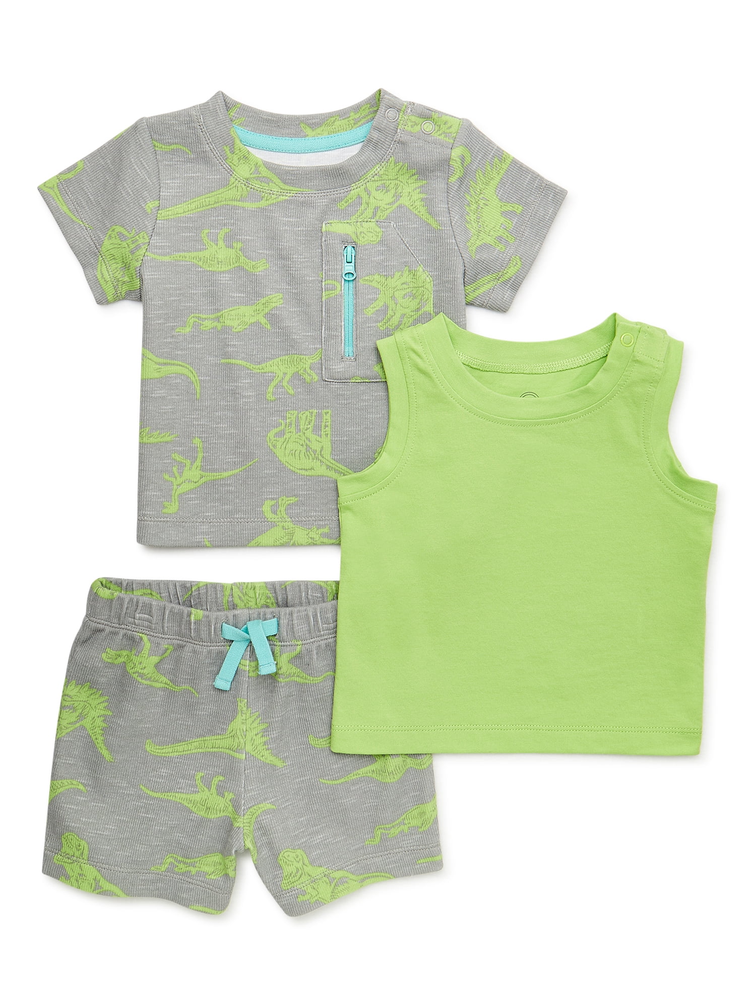 At håndtere foragte Intakt Wonder Nation Baby Boy T-Shirt, Tank Top and Shorts Set, 3-Piece, Sizes 0/3-24  Months - Walmart.com