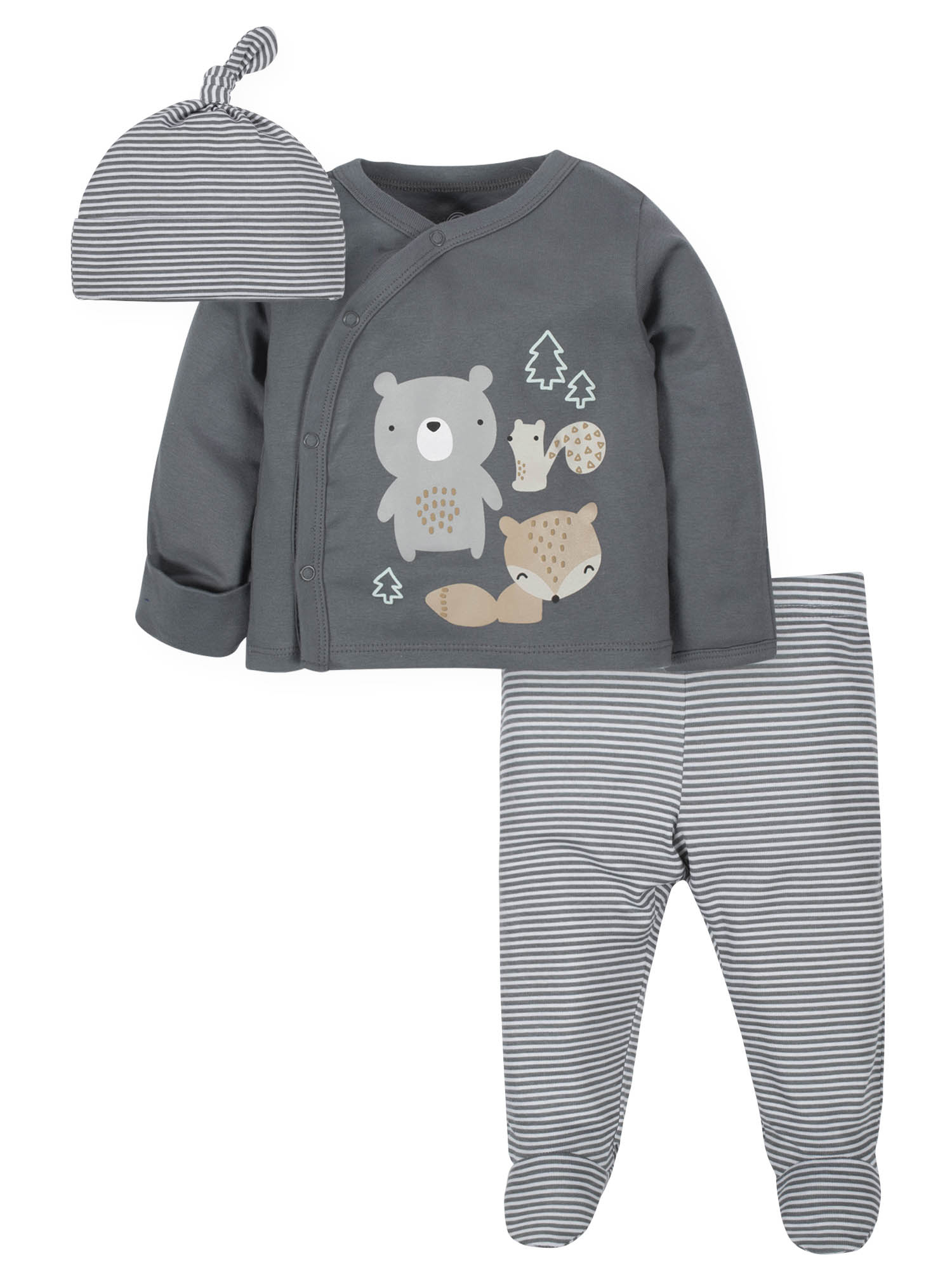 Wonder Nation Baby Boy Take Me Home Outfit Set, 3-Piece (Preemie - 6/9M) - image 1 of 8