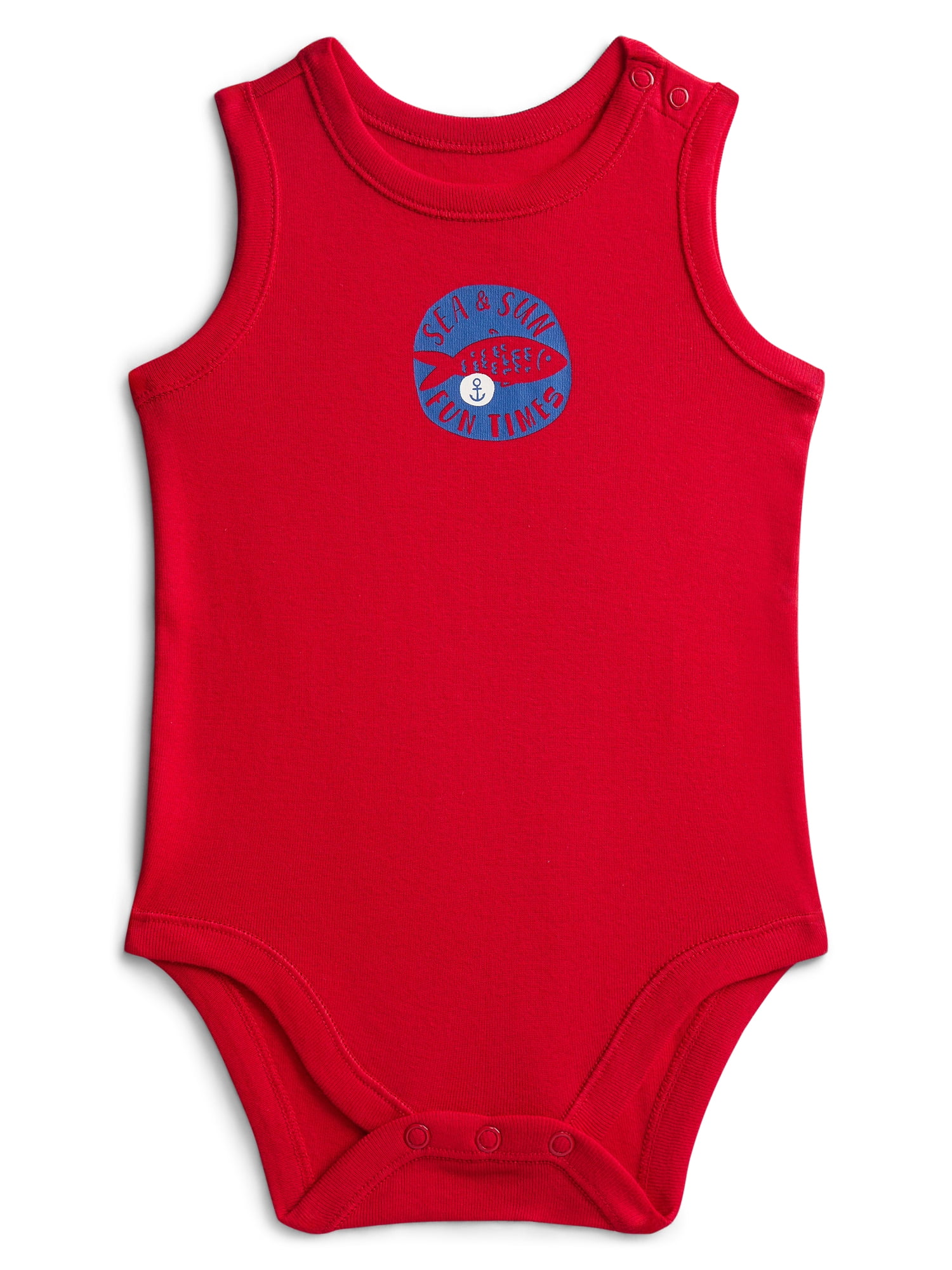 Wonder Nation Baby Boy Tank Bodysuit, Sizes 0-24 Months