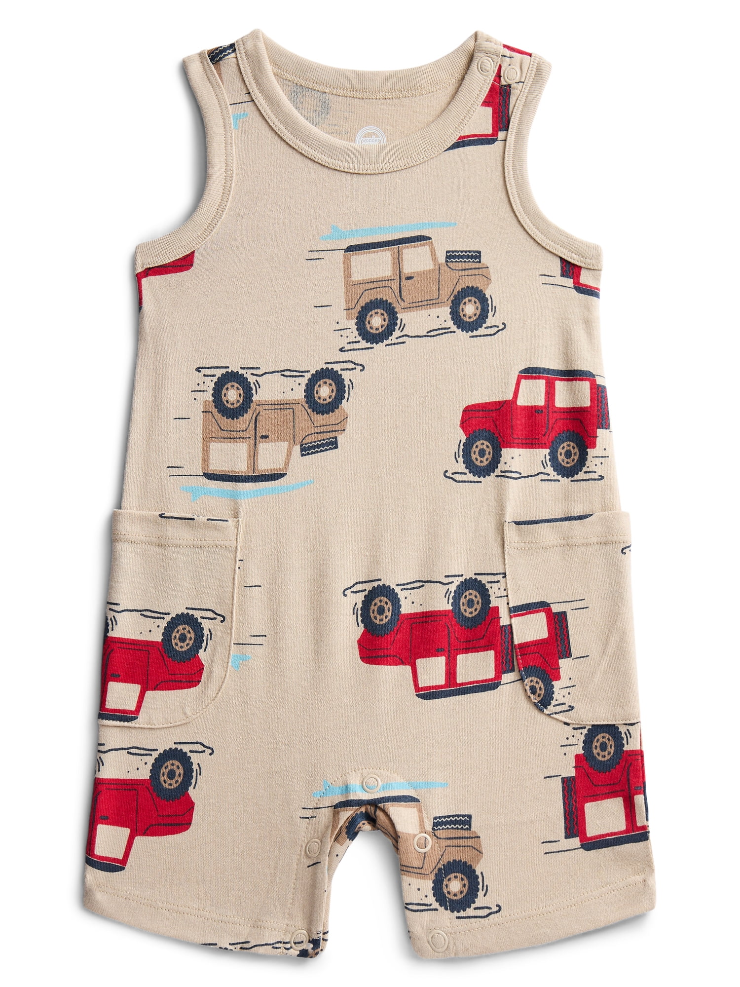 Wonder Nation Baby Boys' Print Tank Romper, Sizes 0M-24M - Walmart.com