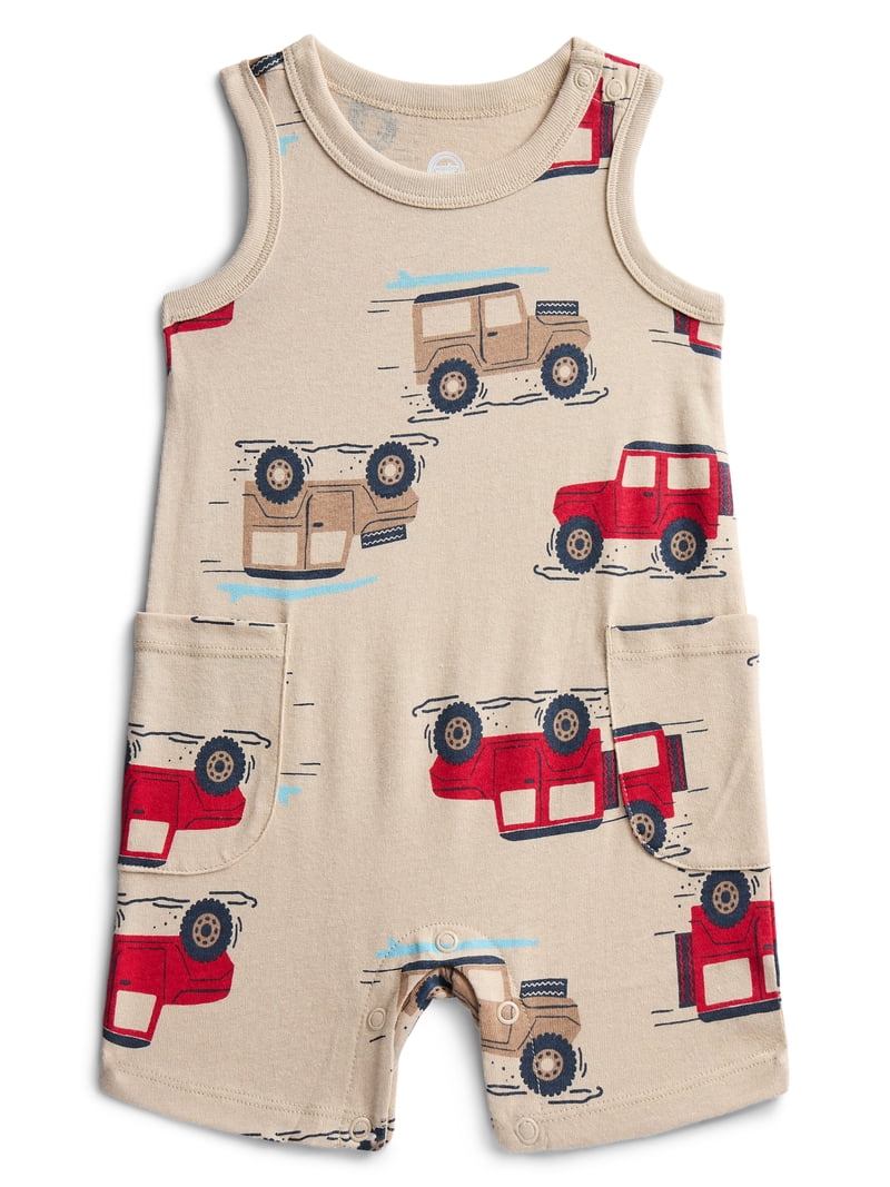 ロンパース・カバーオール Baby Tank Romper 12-18m Wonder Nation Baby Boys' Print Tank Romper, Sizes 0M-24M - Walmart.com