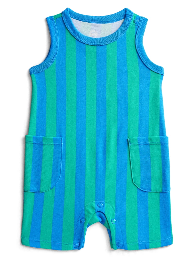 ロンパース・カバーオール Baby Tank Romper 12-18m Wonder Nation Baby Boys' Striped Tank Romper, Sizes 0M-24M