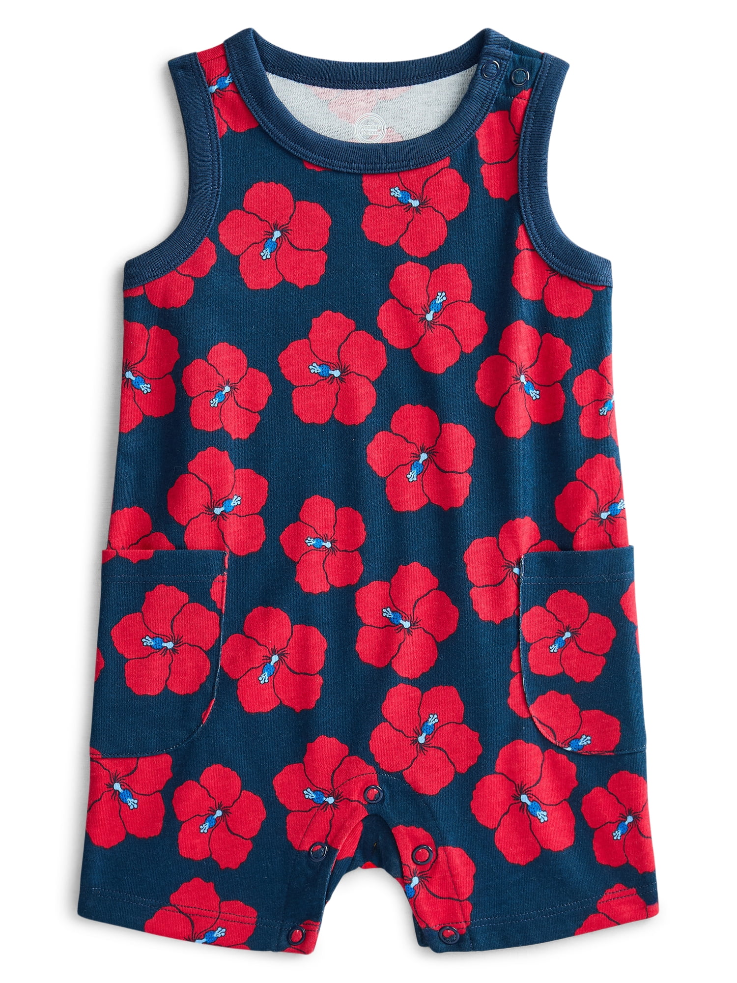 Wonder Nation Baby Boy Tank Romper, Sizes 0-24 Months
