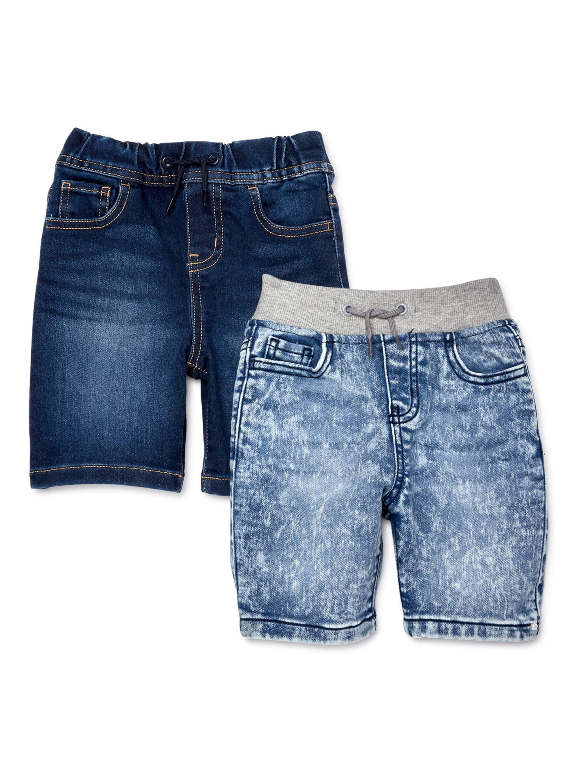 Wonder Nation Baby Boy Toddler Boy Denim Shorts 2 Pack Sizes