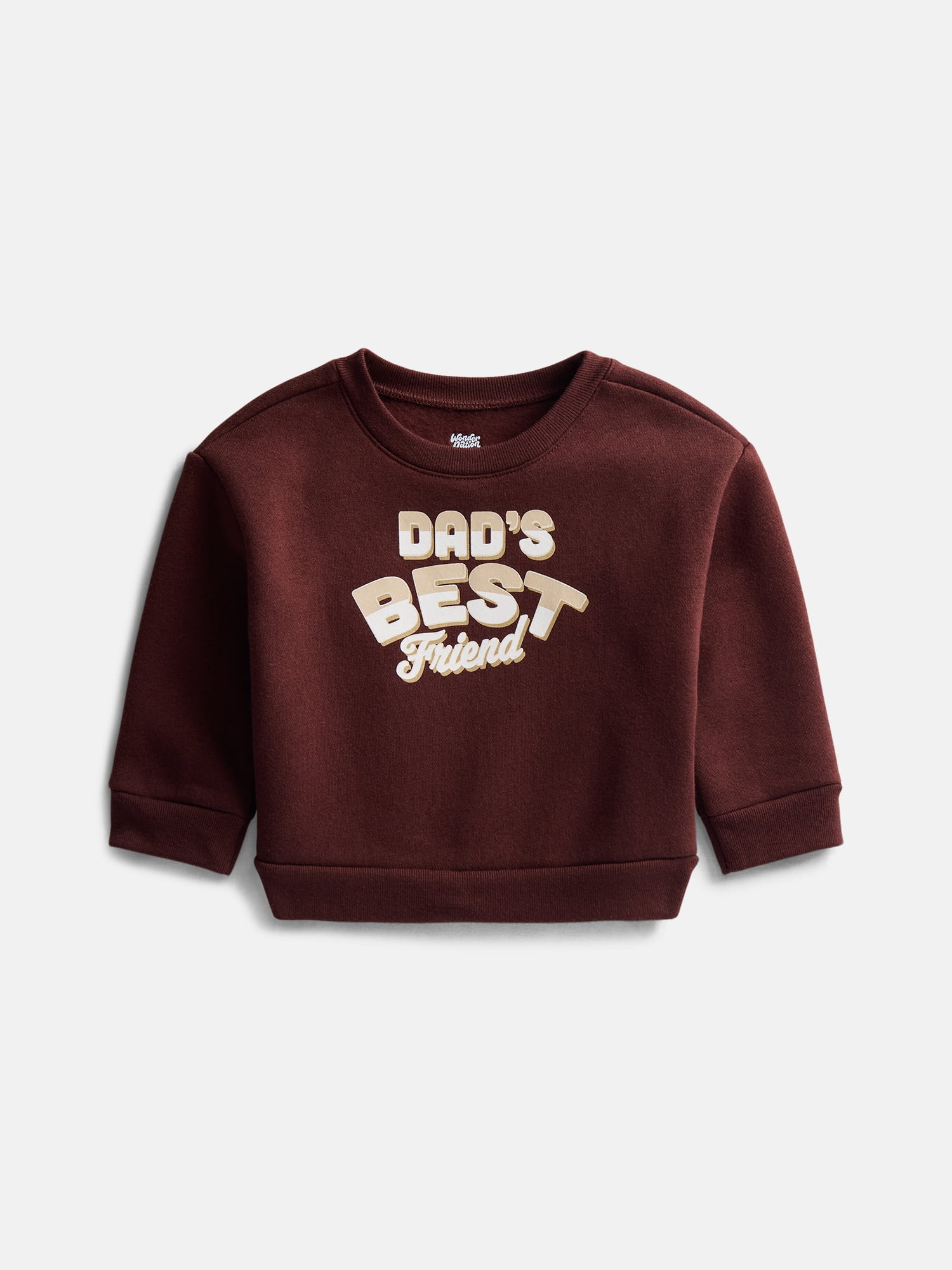 Wonder Nation Baby & Toddler Fleece Crewneck Sweatshirt, Sizes 6M-5T