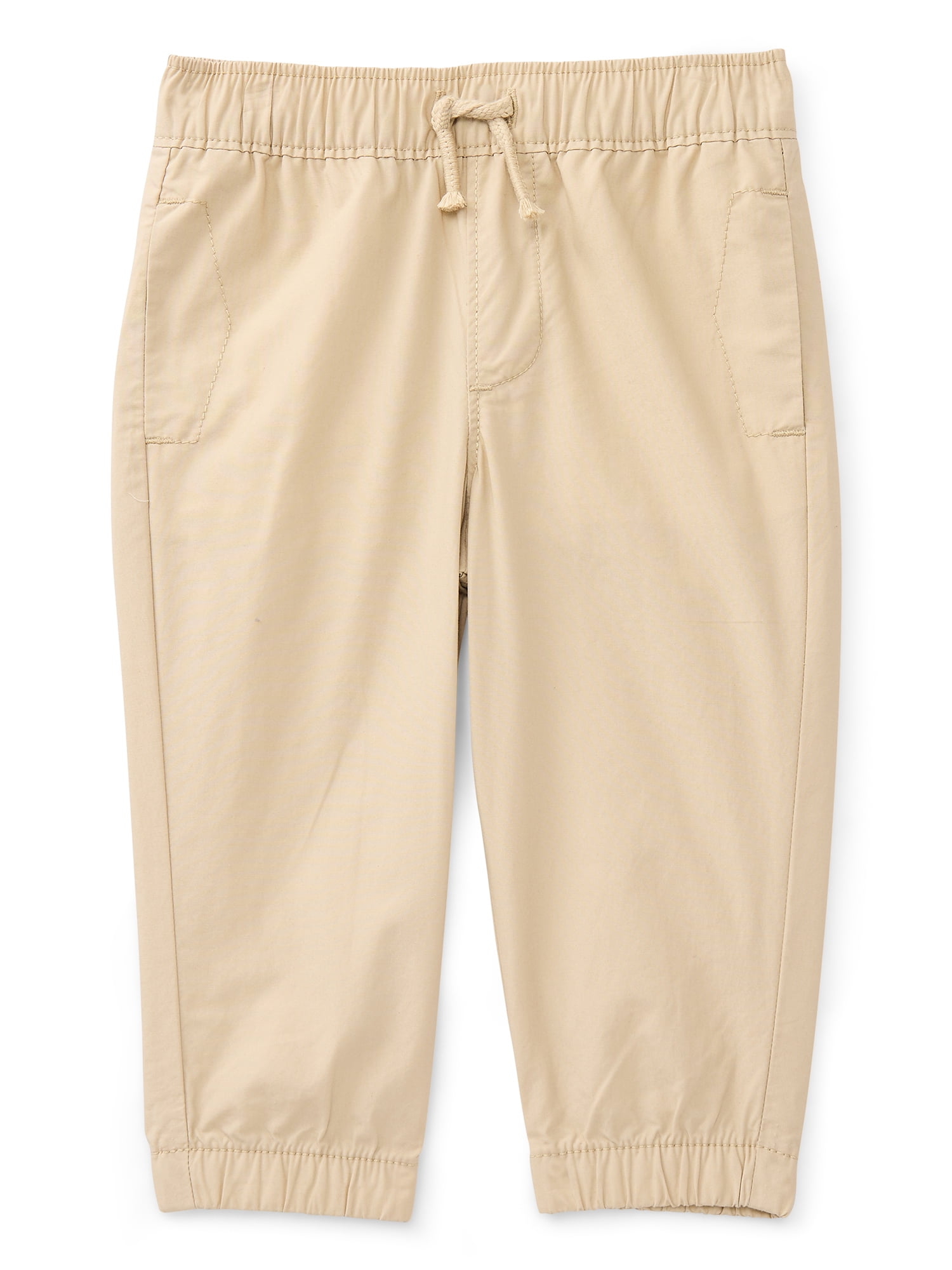 Wonder Nation Baby Boys Cotton Poplin Jogger Pants, Sizes 0M-24M