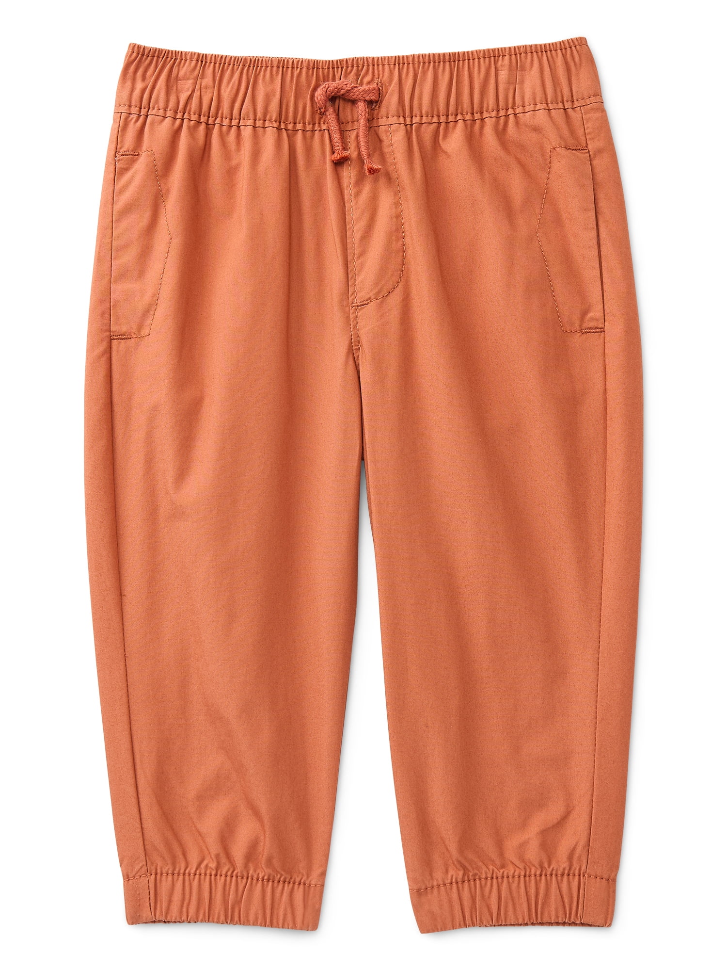 Wonder Nation Baby Boys Cotton Poplin Jogger Pants, Sizes 0M-24M