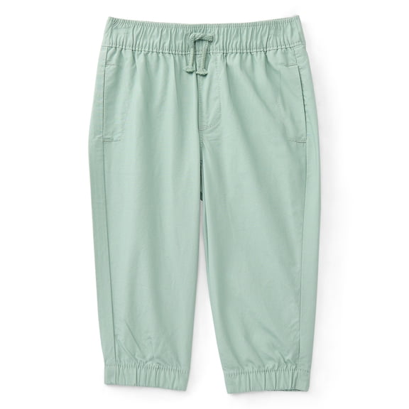 Wonder Nation Baby Boys Cotton Poplin Jogger Pants, Sizes 0M-24M