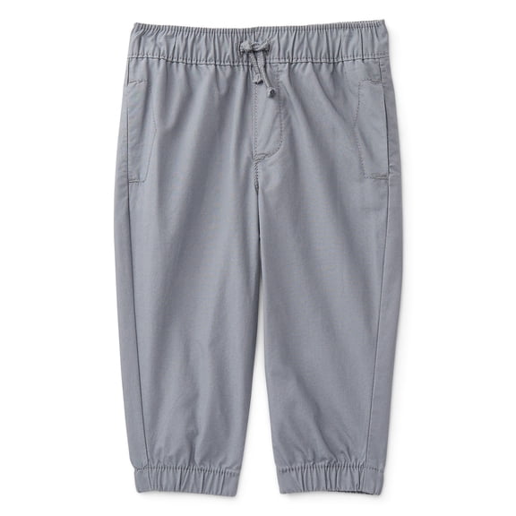 Wonder Nation Baby Boys Cotton Poplin Jogger Pants, Sizes 0M-24M