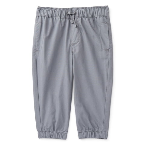 Wonder Nation Baby Boys Cotton Poplin Jogger Pants, Sizes 0M-24M