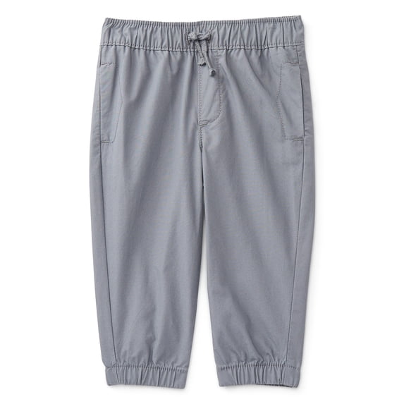 Wonder Nation Baby Boys Cotton Poplin Jogger Pants, Sizes 0M-24M