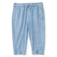 thumbnail image 1 of Wonder Nation Baby Boys Cotton Chambray Jogger Pants, Sizes 0M-24M, 1 of 3