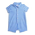 thumbnail image 1 of Wonder Nation Baby Boys Woven Shortie Romper with Short Sleeves, Sizes 0/3M-24M, 1 of 3
