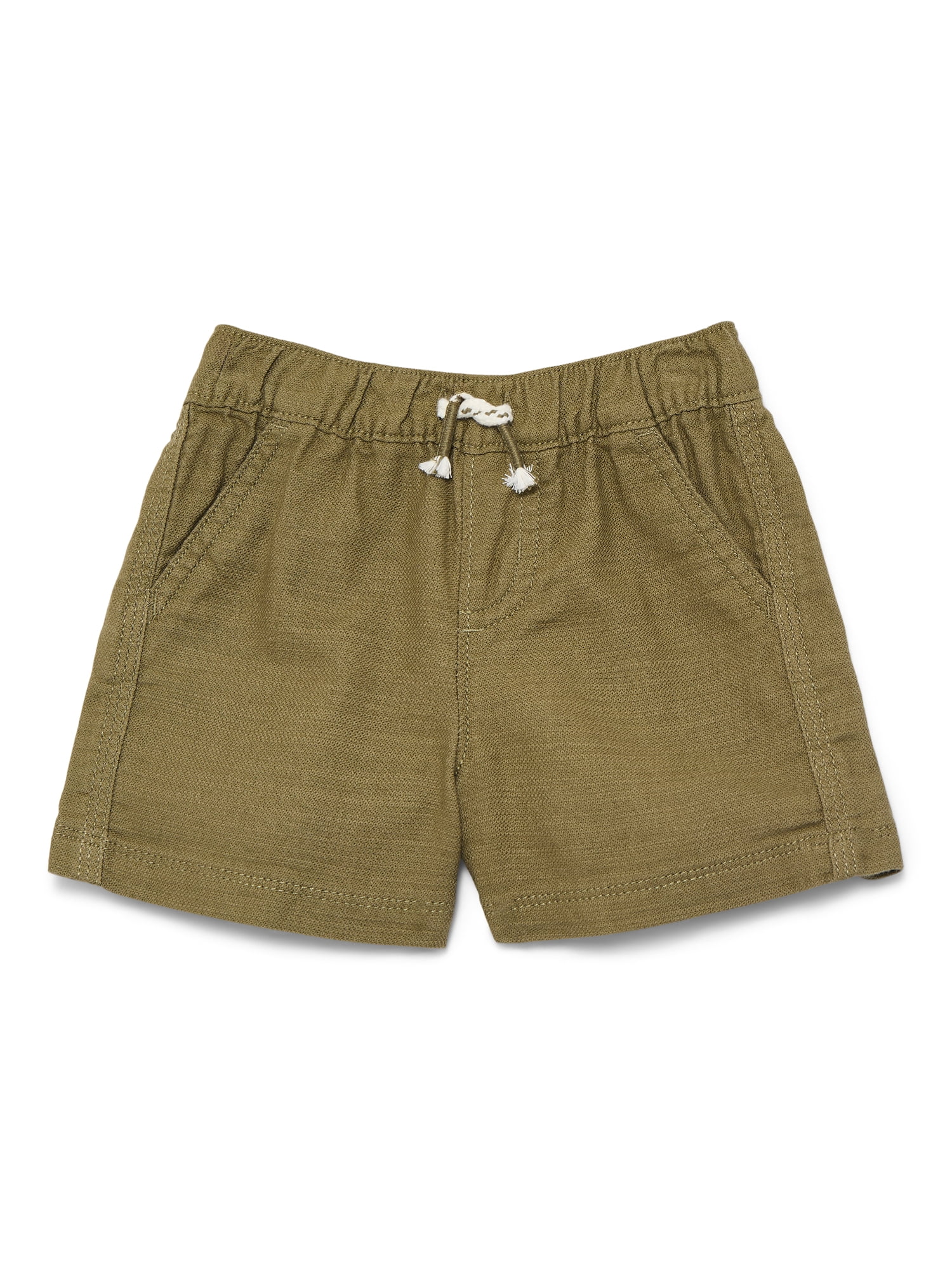 Wonder Nation Baby Boys Cotton Twill Drawstring Shorts, Sizes 0M-24M