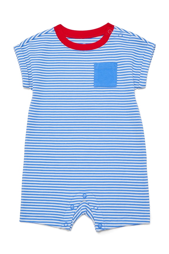 Baby Boys Striped Pocket Romper, Sizes 0M-24M