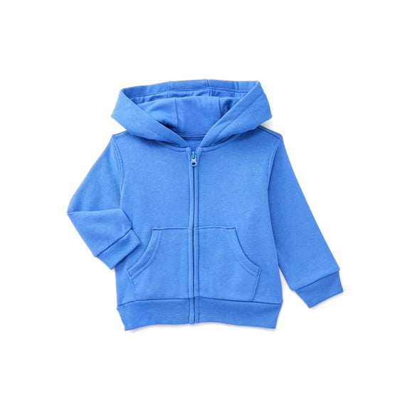 Wonder Nation Baby Boy Fleece Zip Up Hoodie, Sizes 0-24 Months