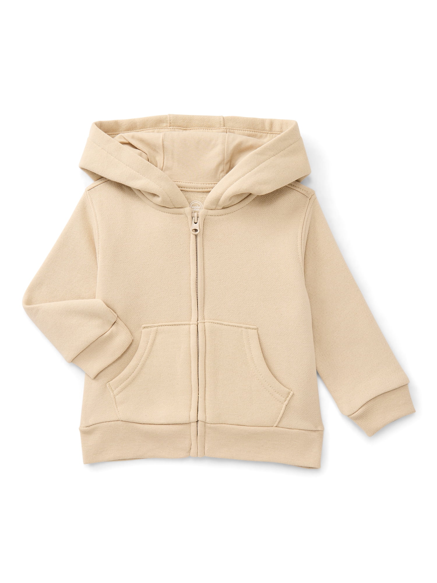 Wonder Nation Baby Boy Fleece Zip Up Hoodie, Sizes 0-24 Months