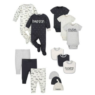 Burt's Bees Baby Gender Neutral Layette Footed Jumpsuits & Knot Top ...