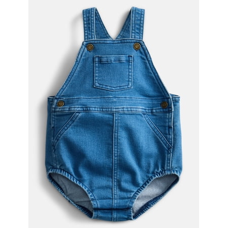 Wonder Nation Baby Boys Sleeveless Overall Romper, Sizes 0/3M-24M