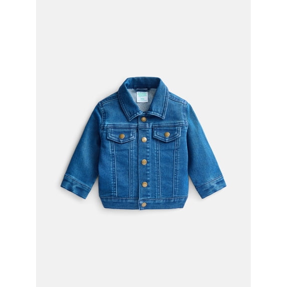 Wonder Nation Baby Denim Jacket with Long Sleeves, Sizes 0/3M-24M