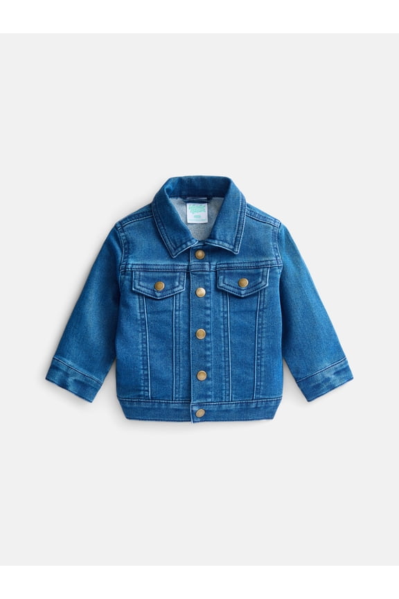 Baby Denim Jacket with Long Sleeves, Sizes 0/3M-24M