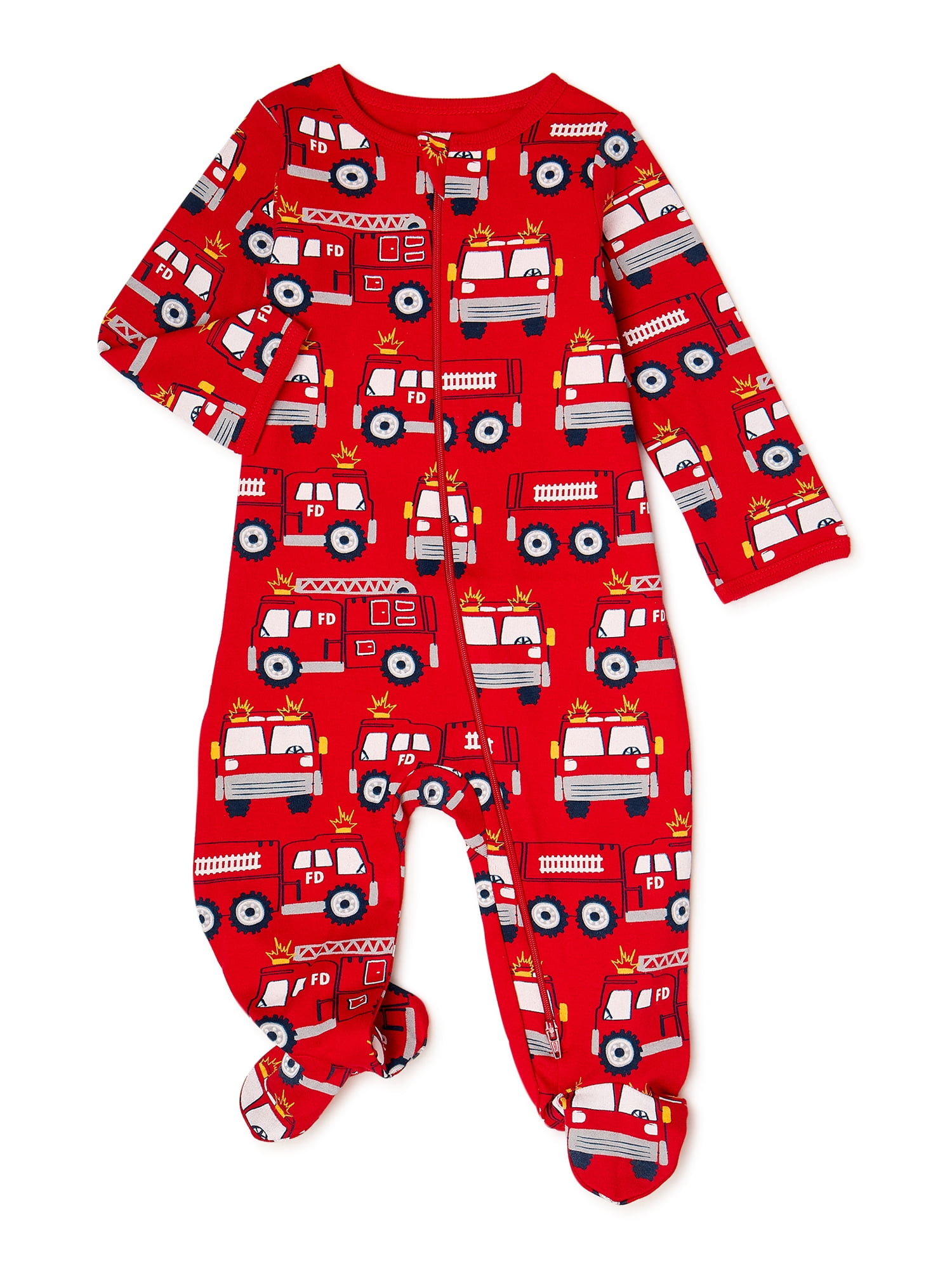 Wonder Nation Baby Boys Firetruck Sleep N Play, Sizes 0M-9M