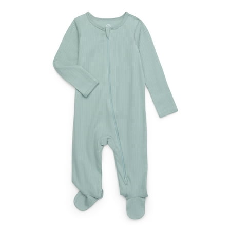 Wonder Nation Baby Pajamas – Zip Front Footed Sleepwear (Preemie–6/9M)