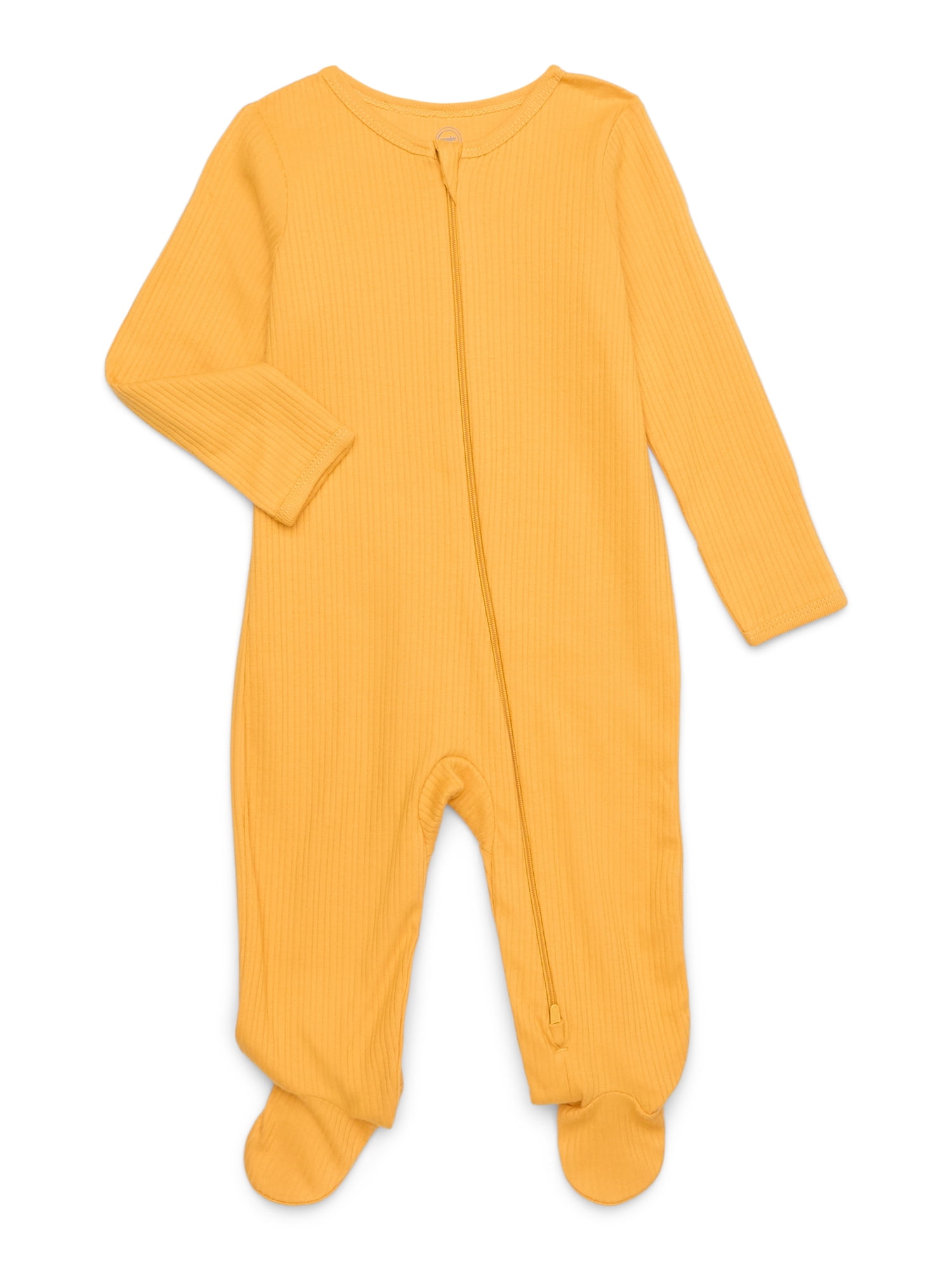 Wonder Nation Baby Unisex Zip Front Footed Sleep N Play Pajamas, Sizes Preemieie-6/9 Months