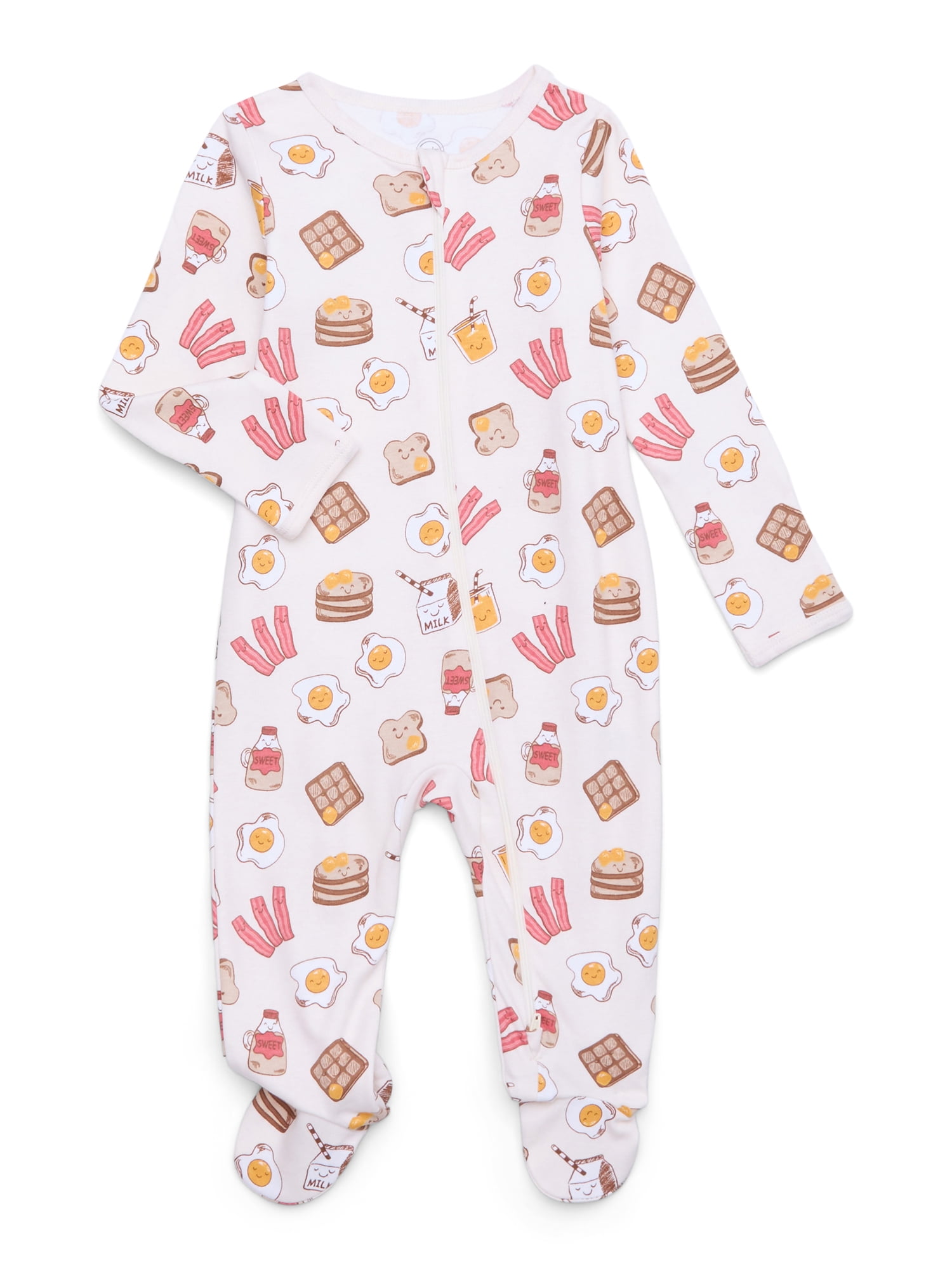 đồ ngủ Wonder Nation Baby Unisex Zip Front Footed Sleep N Play Pajamas