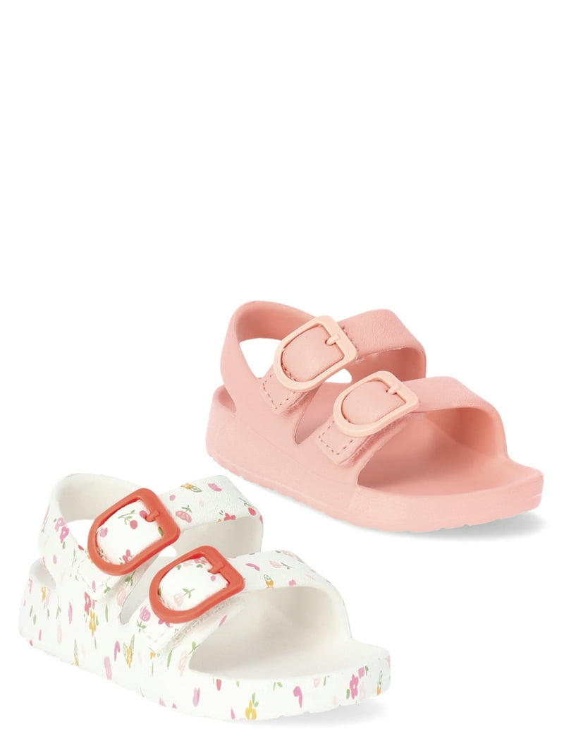 Wonder Nation Baby Buckle Sandals, 2-Pack