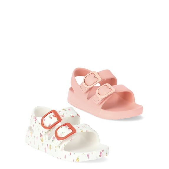Wonder Nation Baby Buckle Sandals, 2-Pack