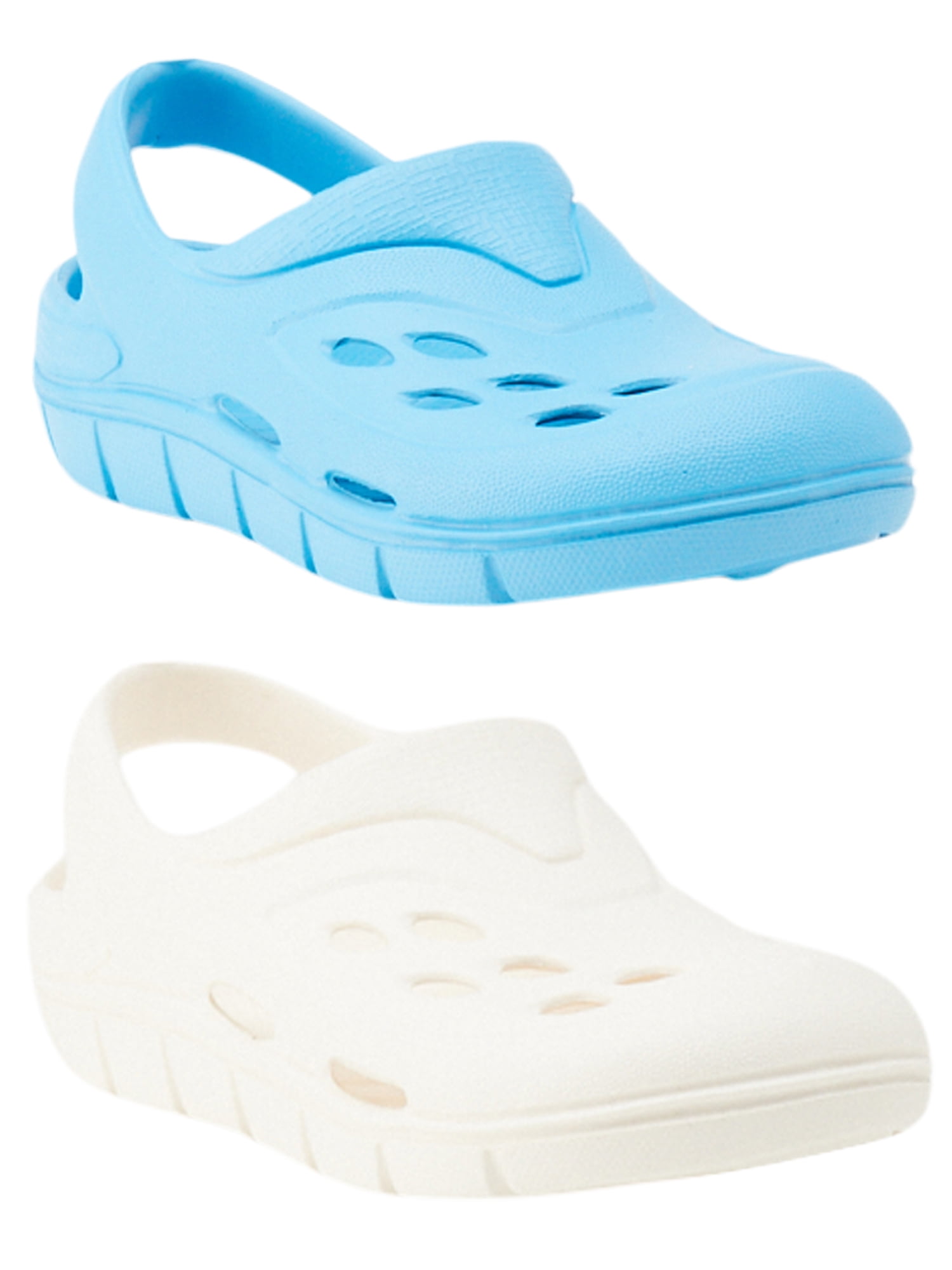 Wonder Nation Baby EVA Clogs 2 Pack Blue White Sizes 2 6 Walmart